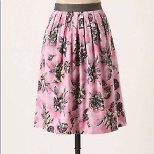 Anthropologie Odille Splendid Celebration Pink Floral Skirt